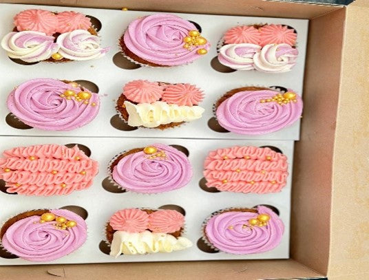 Blush Bloom Cupcakes (Dozen)