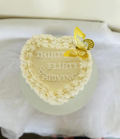 Flirty and Thriving Heart Cake