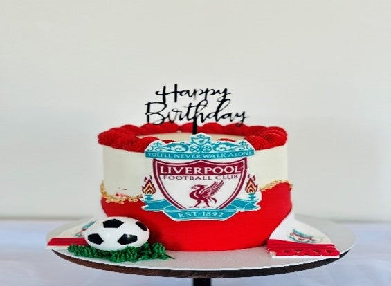 Liverpool Red and White Cake